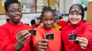 Children using the micro:bit