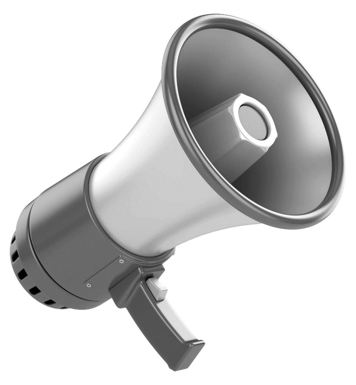 Grayscale megaphone speaker