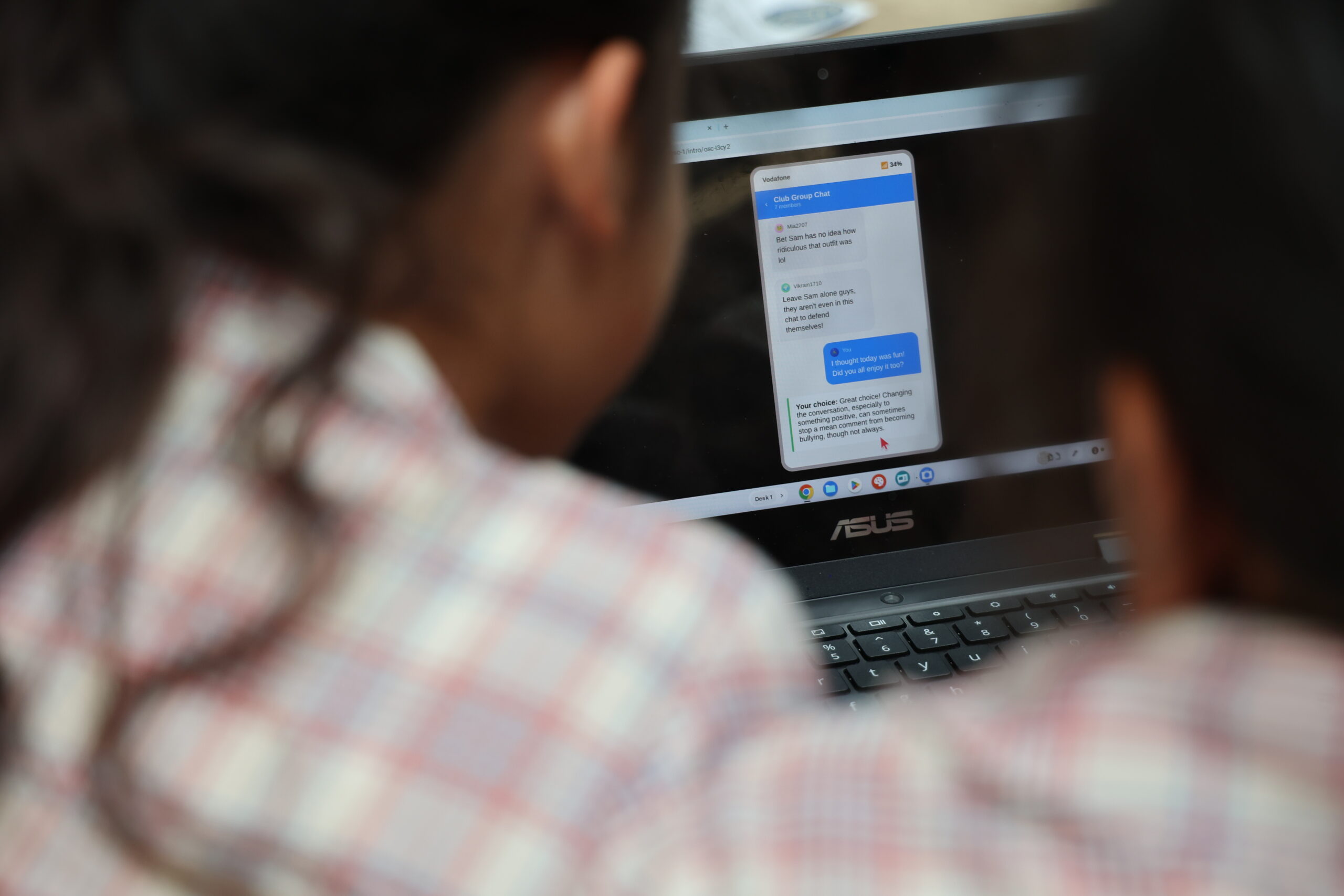 Yarm Primary School children taking part in Online Safety lessons