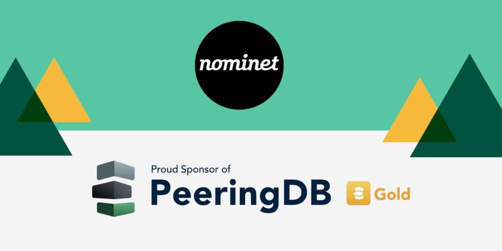Nominet are proud sponsors of peeringDB decorative image