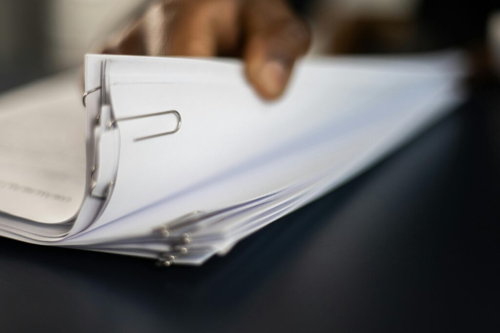 document files with paper clip