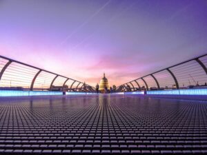London sky view from bridge